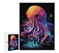 Rompecabezas Difícil para Adultos 500 PCS Glowing Octopus Artwork Rompecabezas Familiar Juego Regalo De Cumpleaños Gran Regalo para Jugar 500 PCS
