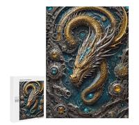 Rompecabezas Difícil para Adultos 500 PCS Golden Dragon Chronicles Rompecabezas para Adultos Juegos De Relajación Desafío Difícil Desafiante De Completar 500 PCS