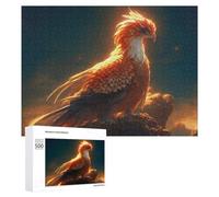 Rompecabezas Difícil para Adultos 500 PCS Golden Phoenix in Twilight Sky Rompecabezas Familiar Juego Regalo De Cumpleaños Gran Regalo para Jugar 500 PCS