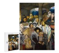 Rompecabezas Difícil para Adultos 500 PCS Jews Praying in Synagogue Rompecabezas para Adultos Juegos De Relajación Desafío Difícil Desafiante De Completar 500 PCS