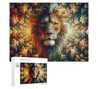 Rompecabezas Difícil para Adultos 500 PCS Lion's Majesty in Autumn Colors Rompecabezas Familiar Juego Regalo De Cumpleaños Gran Regalo para Jugar 500 PCS
