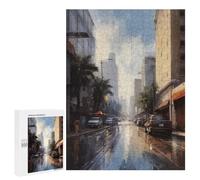 Rompecabezas Difícil para Adultos 500 PCS Los Angeles Art USA Rompecabezas para Adultos Juegos De Relajación Desafío Difícil Desafiante De Completar 500 PCS