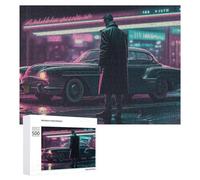 Rompecabezas Difícil para Adultos 500 PCS Neon Nights A Solo Drive Rompecabezas De Juguete Decoración De Pared Arte De Pared Regalo De Cumpleaños, Regalos, 500 PCS