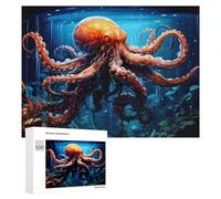Rompecabezas Difícil para Adultos 500 PCS Octopus in Aquatic Habitat Rompecabezas Familiar Juego Regalo De Cumpleaños Gran Regalo para Jugar 500 PCS
