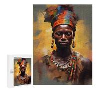 Rompecabezas Difícil para Adultos 500 PCS Painted African Tribal Man Rompecabezas para Adultos Juegos De Relajación Desafío Difícil Desafiante De Completar 500 PCS
