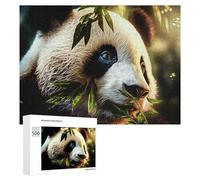 Rompecabezas Difícil para Adultos 500 PCS Painted Panda with Bamboo Rompecabezas para Adultos Juguete Decoración De Pared Carrera De Velocidad Manual Desafío Educativo 500 PCS