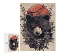Rompecabezas Difícil para Adultos 500 PCS Panda Bear Sunset Japan Rompecabezas para Adultos Juegos De Relajación Desafío Difícil Desafiante De Completar 500 PCS
