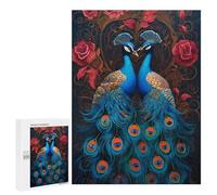 Rompecabezas Difícil para Adultos 500 PCS Peacock Love Artistic Romance Rompecabezas para Adultos Juguete Decoración De Pared Carrera De Velocidad Manual Desafío Educativo 500 PCS