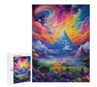 Rompecabezas Difícil para Adultos 500 PCS Rainbow Fantasy Landscape Rompecabezas De Juguete Decoración De Pared Arte De Pared Regalo De Cumpleaños, Regalos, 500 PCS