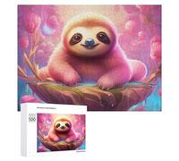 Rompecabezas Difícil para Adultos 500 PCS Rainbow Sloth Paradise Rompecabezas De Juguete Decoración De Pared Arte De Pared Regalo De Cumpleaños, Regalos, 500 PCS