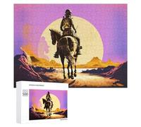 Rompecabezas Difícil para Adultos 500 PCS Rider Against The Sunset Rompecabezas Familiar Juego Regalo De Cumpleaños Gran Regalo para Jugar 500 PCS