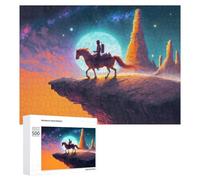 Rompecabezas Difícil para Adultos 500 PCS Rider on The Edge of The World Rompecabezas para Adultos Juguete Decoración De Pared Carrera De Velocidad Manual Desafío Educativo 500 PCS
