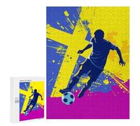 Rompecabezas Difícil para Adultos 500 PCS Sweden Soccer Player Silhouette Rompecabezas para Adultos Juegos De Relajación Desafío Difícil Desafiante De Completar 500 PCS