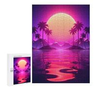 Rompecabezas Difícil para Adultos 500 PCS Synthwave Sunset Escape Rompecabezas para Adultos Juegos De Relajación Desafío Difícil Desafiante De Completar 500 PCS