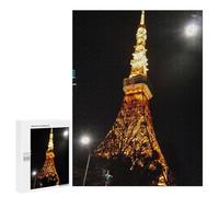 Rompecabezas Difícil para Adultos 500 PCS Tokyo Tower Night View Rompecabezas para Adultos Juegos De Relajación Desafío Difícil Desafiante De Completar 500 PCS