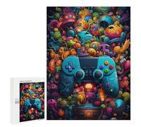 Rompecabezas Difícil para Adultos 500 PCS Video Game Controller Fantasy Rompecabezas para Adultos Juguete Decoración De Pared Carrera De Velocidad Manual Desafío Educativo 500 PCS