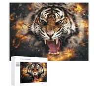 Rompecabezas Difícil para Adultos 500 PCS Wild Tiger Roar Nature's Power Rompecabezas Familiar Juego Regalo De Cumpleaños Gran Regalo para Jugar 500 PCS