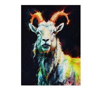 Rompecabezas Difícil para Adultos 52x38cm/1000pcs Colorful Mountain Goat Portrait Rompecabezas para Adolescentes Juguetes De Bricolaje Difícil Gran Regalo para Jugar 52x38cm/1000pcs