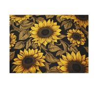 Rompecabezas Difícil para Adultos 52x38cm/1000pcs Golden Sunflower Pattern Fabric Rompecabezas para Adultos Juguetes Antiestrés Regalos De Cumpleaños para Amigos Y Familiares 52x38cm/1000pcs