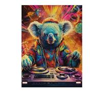 Rompecabezas Difícil para Adultos 52x38cm/1000pcs Koala DJ in Colorful Lights Rompecabezas para Adultos Juguetes Antiestrés Regalos De Cumpleaños para Amigos Y Familiares 52x38cm/1000pcs