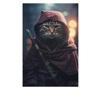 Rompecabezas Difícil para Adultos 75x50cm/1000pcs Assasins Creed Ninja Cat Rompecabezas para Adultos Juego De Ingenio Pero Divertido Y Humorístico Desafiante De Completar 75x50cm/1000pcs
