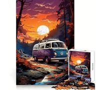 Rompecabezas difícil para Adultos: Autobús VW Retro, Paseo por la montaña, 1000 Piezas, Juego de Habilidad, Tiempo en Familia, Arte de Corte preciso, Coleccionable (50x75cm)