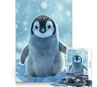 Rompecabezas difícil para Adultos: Bebé pingüino paseando por la Nieve, 1000 Piezas, desafío Inteligente, Ocio, Escape, Cierre Fino, Regalo considerado (38x26cm)
