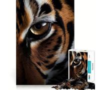 Rompecabezas difícil para Adultos con diseño de Ojo de Tigre en Primer Plano, 1000 Piezas, Potencia la Memoria, Calma y Escape, Borde Ajustado, 50x75cm
