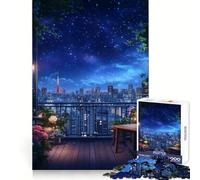 Rompecabezas difícil para Adultos con Vista Nocturna Desde un balcón, 1000 Piezas, Juego Inteligente para el hogar, Disfrute del Montaje de la Imagen, Regalo Festivo (50x75cm)