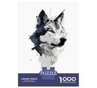 Rompecabezas Difícil Para Adultos De 1000 Piezas Abstract Wolf Vector Portrait in Watercolor Style Rompecabezas Para Adolescentes Juegos Divertidos Regalos Para Mujeres Desafiante De Completar 52x38cm