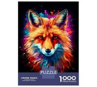Rompecabezas Difícil para Adultos De 1000 Piezas Amazing Fox Art Rompecabezas para Adultos Juego Práctico Arte De Pared Regalo De Cumpleaños, Regalos, 38x26cm/1000pcs