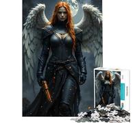 Rompecabezas difícil para Adultos de 1000 Piezas Ángel Guerrero con Pistola y alas Ayuda a ejercitar el Cerebro Juguete Educativo para Toda la Familia a Partir de 14 años 38x26cm