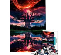 Rompecabezas difícil para Adultos de 1000 Piezas Árbol Cósmico de la Vida Ideal para cumpleaños y Navidad Decoración Juego Educativo Apto para Mayores de 14 años (38x52cm)