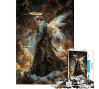 Rompecabezas difícil para Adultos de 1000 Piezas Arcángel Azrael Guía Celestial de Transiciones Procesamiento del Duelo Liberación del Alma Juego Imposible para Matar el Tiempo en Vacaciones en Casa