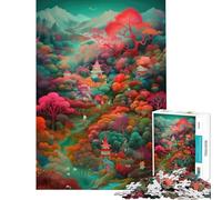 Rompecabezas difícil para Adultos de 1000 Piezas Arte Digital Colorido Rompecabezas japonés para Adultos Juguetes de Bricolaje Divertidos y con Humor un Gran Regalo para los Amantes de los