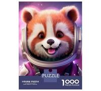 Rompecabezas Difícil para Adultos De 1000 Piezas Astronaut Baby Red Panda Rompecabezas para Adultos Juegos Relajantes Mejora La Memoria Regalo De Cumpleaños, Regalos, 52x38cm/1000pcs