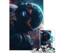 Rompecabezas difícil para Adultos de 1000 Piezas Astronauta Explorador del Cosmos Juego de ingenio Juguete desafiante Regalo de cumpleaños Decoración de Pared (Tamaño 38x26cm)