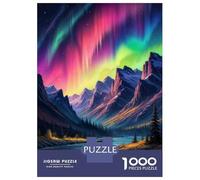 Rompecabezas Difícil para Adultos De 1000 Piezas Aurora Borealis Landscape Rompecabezas para Adultos Juegos Relajantes Difícil Desafío Educativo Difícil 38x26cm/1000pcs
