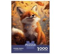 Rompecabezas Difícil para Adultos De 1000 Piezas Autumn Fox Serenity Rompecabezas para Adultos Juego De Ingenio Carrera De Velocidad De Manos Desafío Educativo 52x38cm/1000pcs