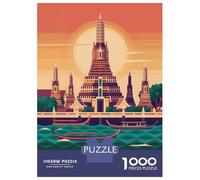 Rompecabezas Difícil para Adultos De 1000 Piezas Bangkok Travel Rompecabezas Antiestrés Juguetes De Corte De Precisión Gran Regalo para Jugar 70x50cm/1000pcs