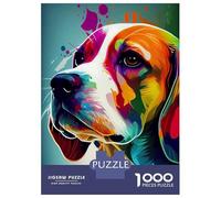 Rompecabezas Difícil para Adultos De 1000 Piezas Beagle Colorful Rompecabezas para Adolescentes Juegos Divertidos Regalos para Mujeres Desafiante De Completar 52x38cm/1000pcs