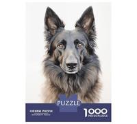 Rompecabezas Difícil para Adultos De 1000 Piezas Belgian Sheepdog Portrait Rompecabezas para Adultos Juguetes De Bricolaje Mejora La Memoria Desafiante De Completar 38x26cm/1000pcs