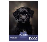 Rompecabezas Difícil para Adultos De 1000 Piezas Black Poodle Puppy Rompecabezas para Adultos Juego Familiar Difícil Gran Regalo para Jugar 70x50cm/1000pcs