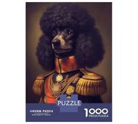 Rompecabezas Difícil para Adultos De 1000 Piezas Black Poodle Rompecabezas para Adolescentes Juegos Divertidos Regalos para Mujeres Desafiante De Completar 52x38cm/1000pcs