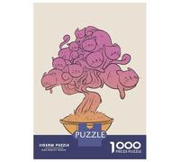 Rompecabezas Difícil para Adultos De 1000 Piezas Bonsai Cat Tree Rompecabezas para Adultos Juego Práctico Arte De Pared Regalo De Cumpleaños, Regalos, 70x50cm/1000pcs