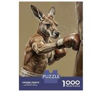 Rompecabezas Difícil para Adultos De 1000 Piezas Boxing Kangaroo Punching Bag Art Rompecabezas para Adultos Juegos Relajantes Mejora La Memoria Regalo De Cumpleaños, Regalos, 38x26cm/1000pcs