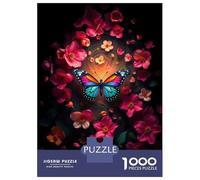 Rompecabezas Difícil Para Adultos De 1000 Piezas Butterfly in Bloom, Fantasy Spring Illustration Rompecabezas Para Adultos Juego De Ingenio Carrera De Velocidad De Manos Desafío Educativo 38x26cm/1000