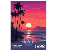 Rompecabezas Difícil para Adultos De 1000 Piezas California Sunset Pixel Rompecabezas para Adultos Juguetes De Bricolaje Mejora La Memoria Desafiante De Completar 38x26cm/1000pcs