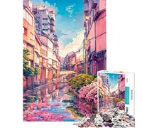 Rompecabezas difícil para Adultos de 1000 Piezas Calle Dulce de Chiyoda Rompecabezas antiestrés para Adultos Decoración del hogar Un Reto para completar (tamaño 50x75cm)
