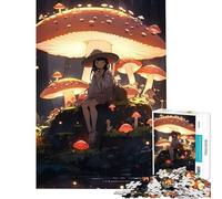 Rompecabezas difícil para Adultos de 1000 Piezas Chica Anime en un Bosque de Setas Difícil y desafiante Ideal para Pasar el rato en casa Juego Imposible para Mayores de 14 años Juego de Rompecabezas